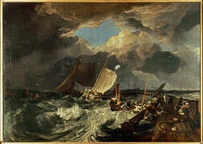 Calais Pier, with French Fishermen Preparing for Sea: An English Packet Arriving by Joseph Mallord William Turner