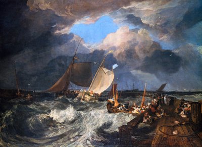 Calais Pier with French Poissards Preparing for Sea: an English Packet Arriving by Joseph Mallord William Turner