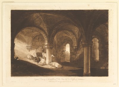 Crypt of Kirkstall Abbey by Joseph Mallord William Turner