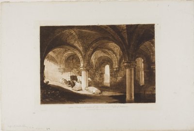 Crypt of Kirkstall Abbey, Plate 39 from Liber Studiorum by Joseph Mallord William Turner