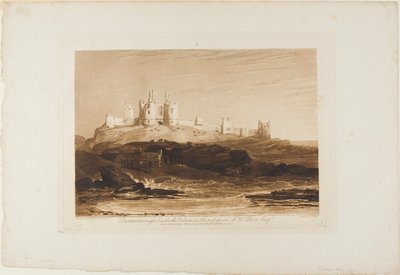 Dunstanborough Castle, plate 14 from Liber Studiorum by Joseph Mallord William Turner