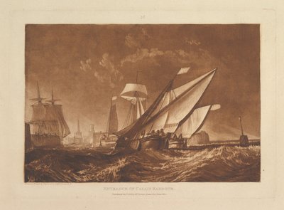Entrance of Calais Harbour (Liber Studiorum, part XI, plate 55) by Joseph Mallord William Turner