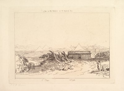 Fifth Plague of Egypt from Liber Studiorum, Part III, Plate 16 by Joseph Mallord William Turner