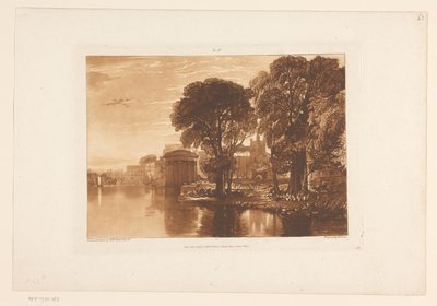 View of Isleworth from the Thames (series title: Landscape Studies, Liber Studiorum) by Joseph Mallord William Turner