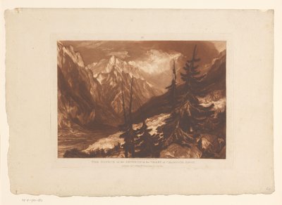 View of the Valley of Chamonix with the Arveyron River by Joseph Mallord William Turner