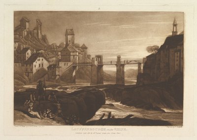 Lauffenbourgh on the Rhine, Liber Studiorum, part VI, plate 31 by Joseph Mallord William Turner