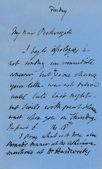 Letter from JMW Turner by Joseph Mallord William Turner