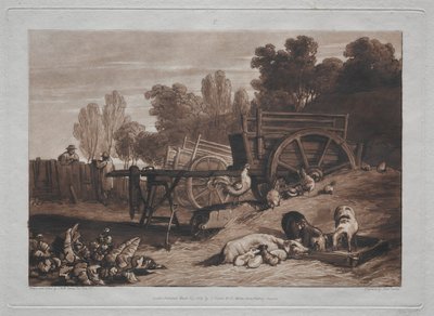 Liber Studiorum: The Farmyard with the Cock by Joseph Mallord William Turner