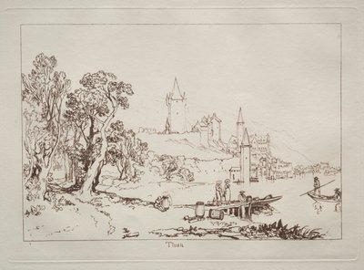 Liber Studiorum: Ville de Thun, Switzerland by Joseph Mallord William Turner