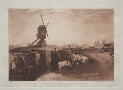 Liber Studiorum: Windmill and Lock by Joseph Mallord William Turner