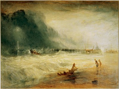 Lifeboat and Manby Apparatus Going to the Aid of a Stranded Vessel Making Signal of Distress by Joseph Mallord William Turner