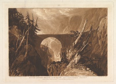 Little Devils Bridge over the Russ, above Altdorft, Switzerland, March 29, 1809 by Joseph Mallord William Turner