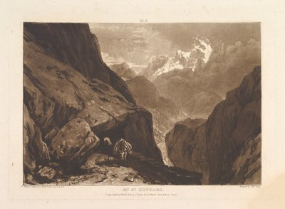 Mt. St. Gothard Liber Studiorum, Part II, Plate 9 by Joseph Mallord William Turner