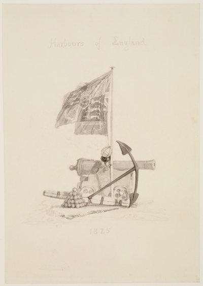 Harbours of England, design for the title page of a book, 1825 by Joseph Mallord William Turner