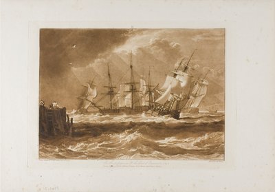 Ships in a Breeze, plate 10 from Liber Studiorum by Joseph Mallord William Turner