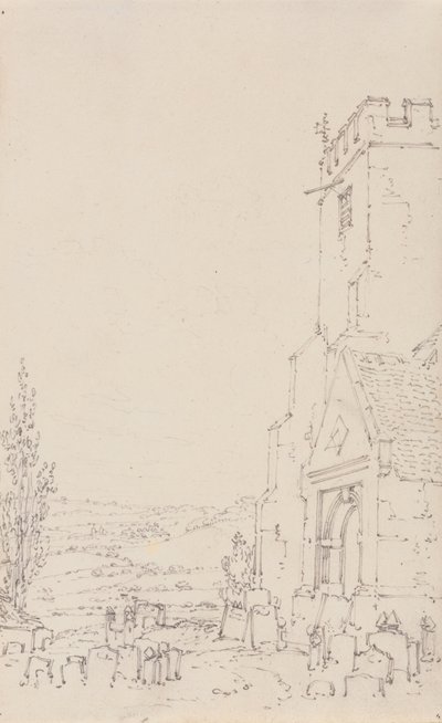 South Porch and Tower of an Unidentified Church, c.1790-95 by Joseph Mallord William Turner