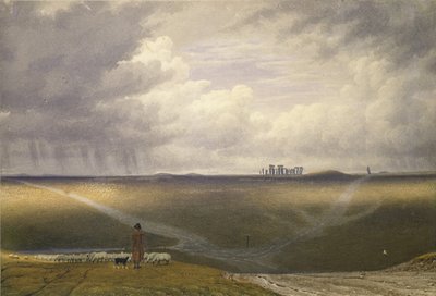 Stonehenge - A Showery Day by Joseph Mallord William Turner