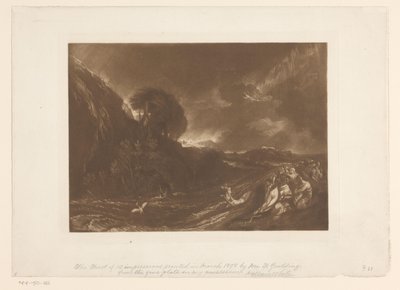 Stormy Landscape with Flood and Drowning People (The Deluge) by Joseph Mallord William Turner