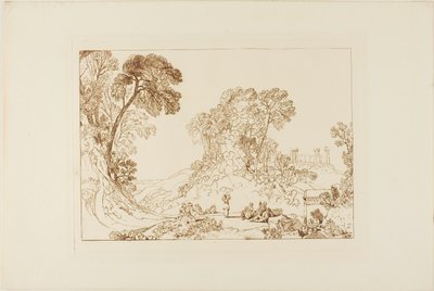 Temple of Jupiter in Island of Aegina, plate 77 from Liber Studiorum by Joseph Mallord William Turner