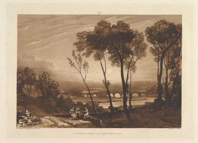 The Bridge in Middle Distance (Liber Studiorum, part III, plate 13) by Joseph Mallord William Turner