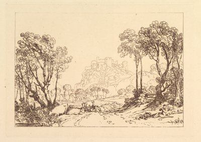 The Castle above the Meadows (Liber Studiorum, part II, plate 8), 1808 by Joseph Mallord William Turner