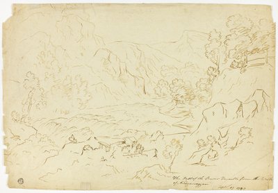 The Fall of the River Tumble (recto); View of Fastraly (verso) by Joseph Mallord William Turner