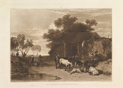 The Straw Yard Liber Studiorum, Part II, Plate 7 by Joseph Mallord William Turner
