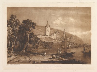 Ville de Thun, Switzerland (Liber Studiorum, part XII, plate 59) by Joseph Mallord William Turner
