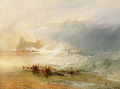 Wreckers - Coast of Northumberland, With a Steam Boat Assisting a Ship off Shore by Joseph Mallord William Turner