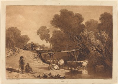 Bridge and Cows by Joseph Mallord William Turner and Charles Turner