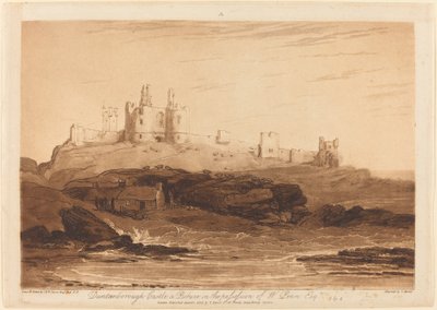 Dunstanborough Castle by Joseph Mallord William Turner and Charles Turner