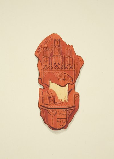 Back of the Seal of Matthew Parker, Archbishop of Canterbury, to Will of Thomas Alyce, Merchant by Joseph Manning