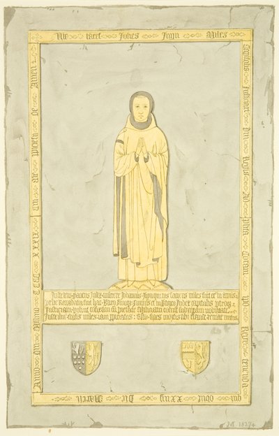 Brass of Sir John Inyn in St Mary Redcliffe by Joseph Manning