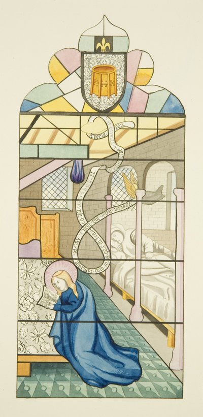 Details of stained glass from St Mark