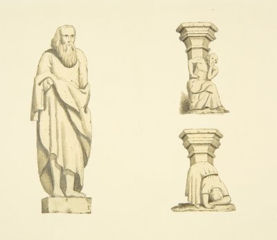 Figure and Two Trusses in Niches of Tower of St Mary Redcliffe by Joseph Manning