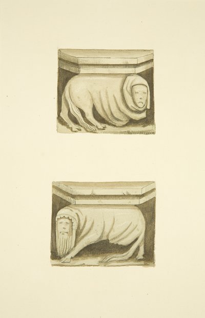 Four Trusses in North Porch (Originally Supporting Statues) of St Mary Redcliffe by Joseph Manning