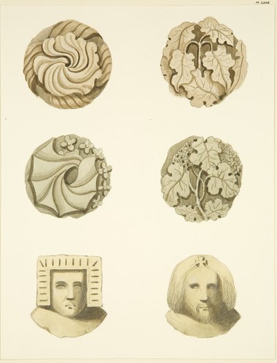 Groin stones in ceiling of Redcliffe Church by Joseph Manning