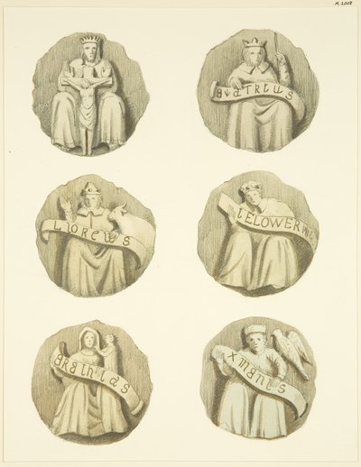 Groin Stones (Bosses) in Ceiling of Redcliffe Church by Joseph Manning