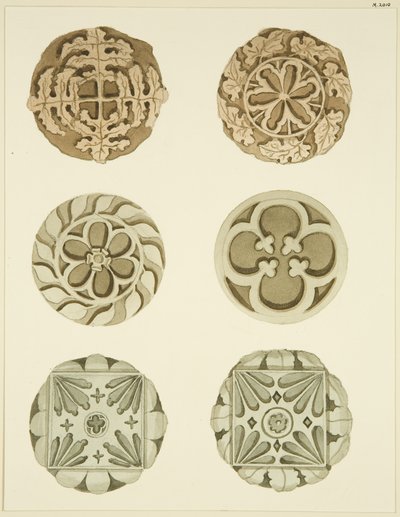 Groin stones (bosses) in ceiling of St Mary Redcliffe by Joseph Manning