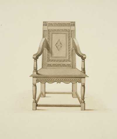 Old Chair brought from Woodspring Priory in Temple Church by Joseph Manning