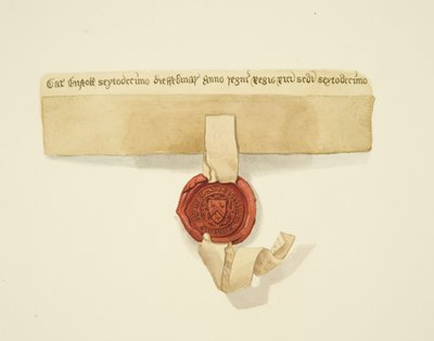 Seal Attached to the Bottom of a Deed, c.1825 by Joseph Manning