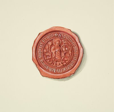 Seal depicting St John the Baptist (perhaps Merchant Taylors), c.1825 by Joseph Manning
