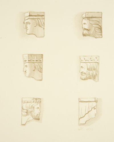 Six Corbels in Roof of St James