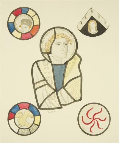 Stained glass in north window of chancel of St Mary Redcliffe by Joseph Manning