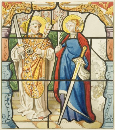 Stained glass in vestry window of St. Mark