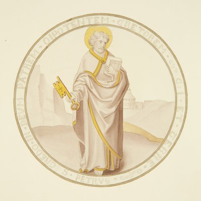 Stained Glass in Window of Private Chapel of Bishop