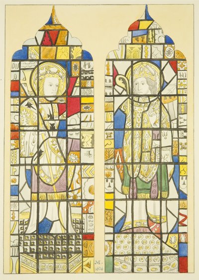 Stained glass in window over Canynges