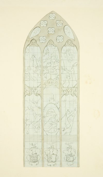 Stained Glass Window at East End of the North Aisle of Bristol Cathedral by Joseph Manning