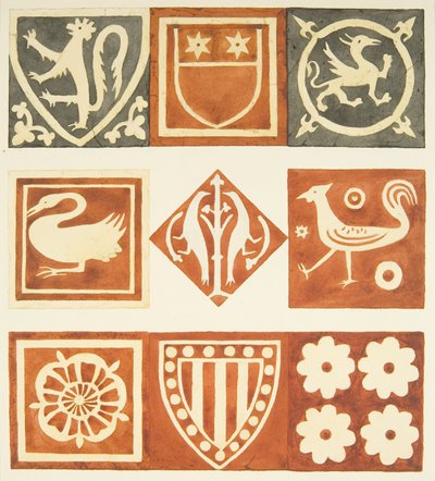Tiles in Vestry Room and Various Parts of Bristol Cathedral Floor by Joseph Manning