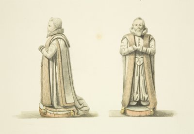 Two views of the effigy of William Swift by Joseph Manning